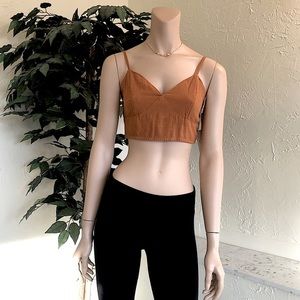NWT Japna Burnt Orange Crop Top ~ Size M